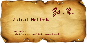 Zsirai Melinda névjegykártya