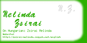 melinda zsirai business card